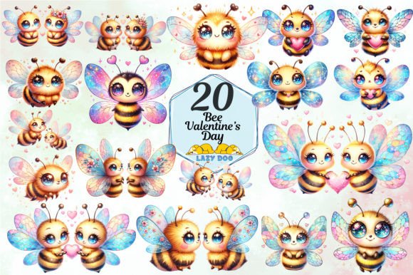 Bee Mine: Adorable Clipart for Sweet Valentine's Projects