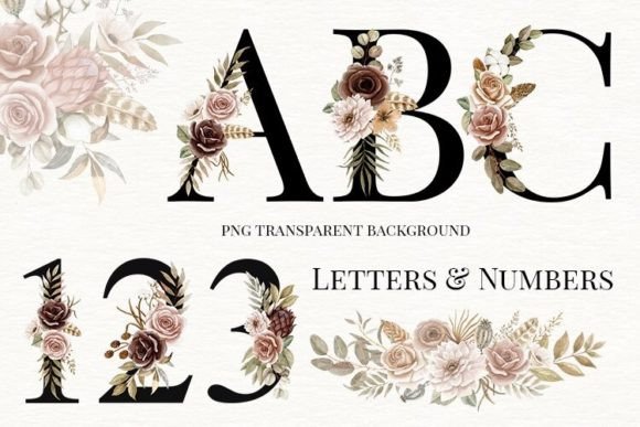 Botanical Letterforms: A Watercolor Alphabet for Boho Design