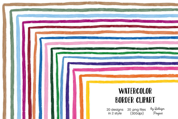 Bring Artistic Flair to Your Projects with Watercolor Border Clipart
