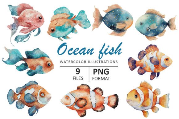 Bringing the Ocean to Your Canvas: Watercolor Fish Illustrations