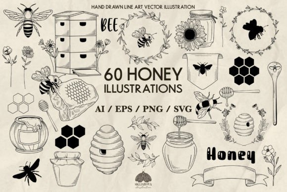 Honey & Bees: A Design Bundle for Sweet Projects