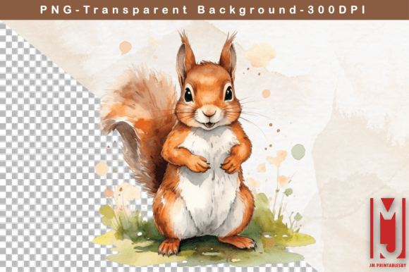 The Whimsical Charm of Watercolor Squirrel Clipart