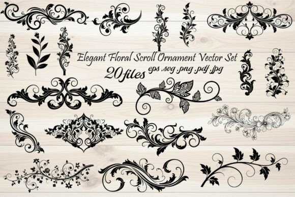 Timeless Charm: Using Elegant Floral Scroll Ornaments