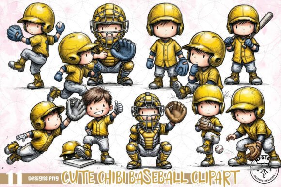 Unleashing the Charm of Cute Chibi Baseball PNG in Design