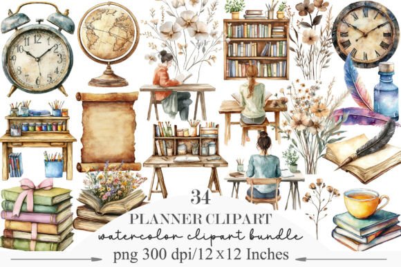 Unlock Creative Freedom with a Versatile Planner Clipart Bundle