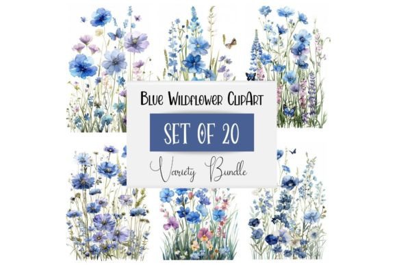 Watercolor Blue Wildflower Clipart: A Breath of Fresh Air for Your Designs